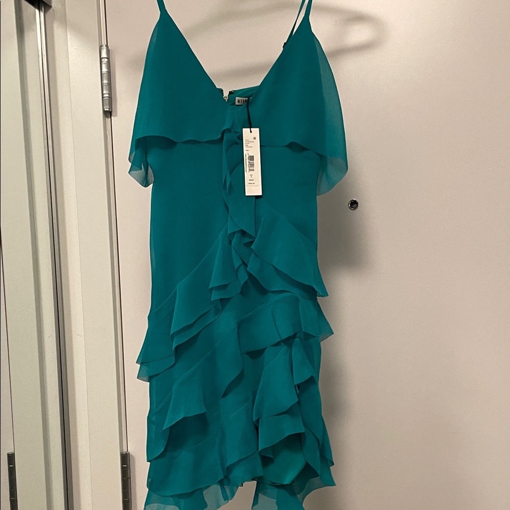 Alice + Olivia Turquoise Layered Dress